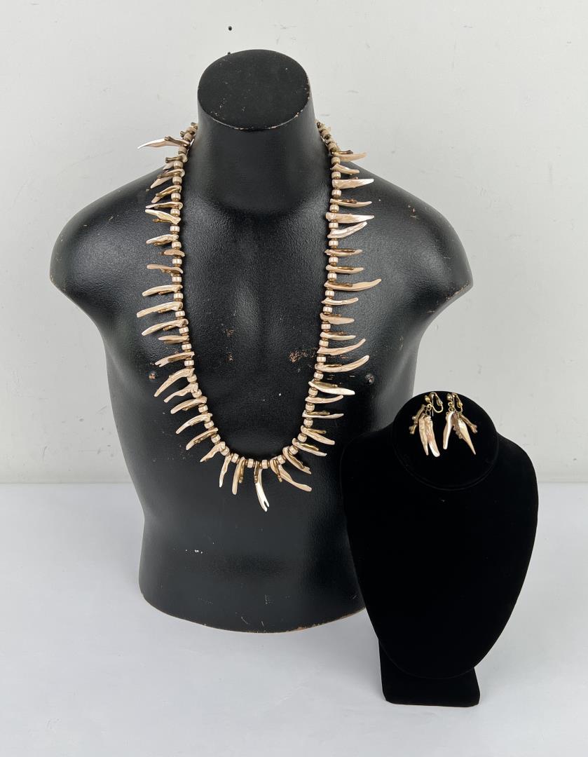 Pacific Islander Shell Necklace and Earrings (1 of 6)