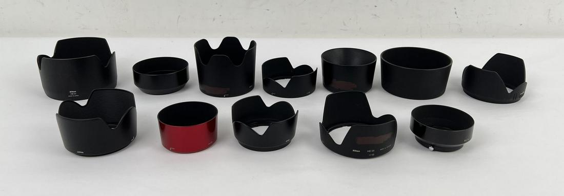 Group of Nikon Factory Camera Lens Hoods: Nice grouping.
