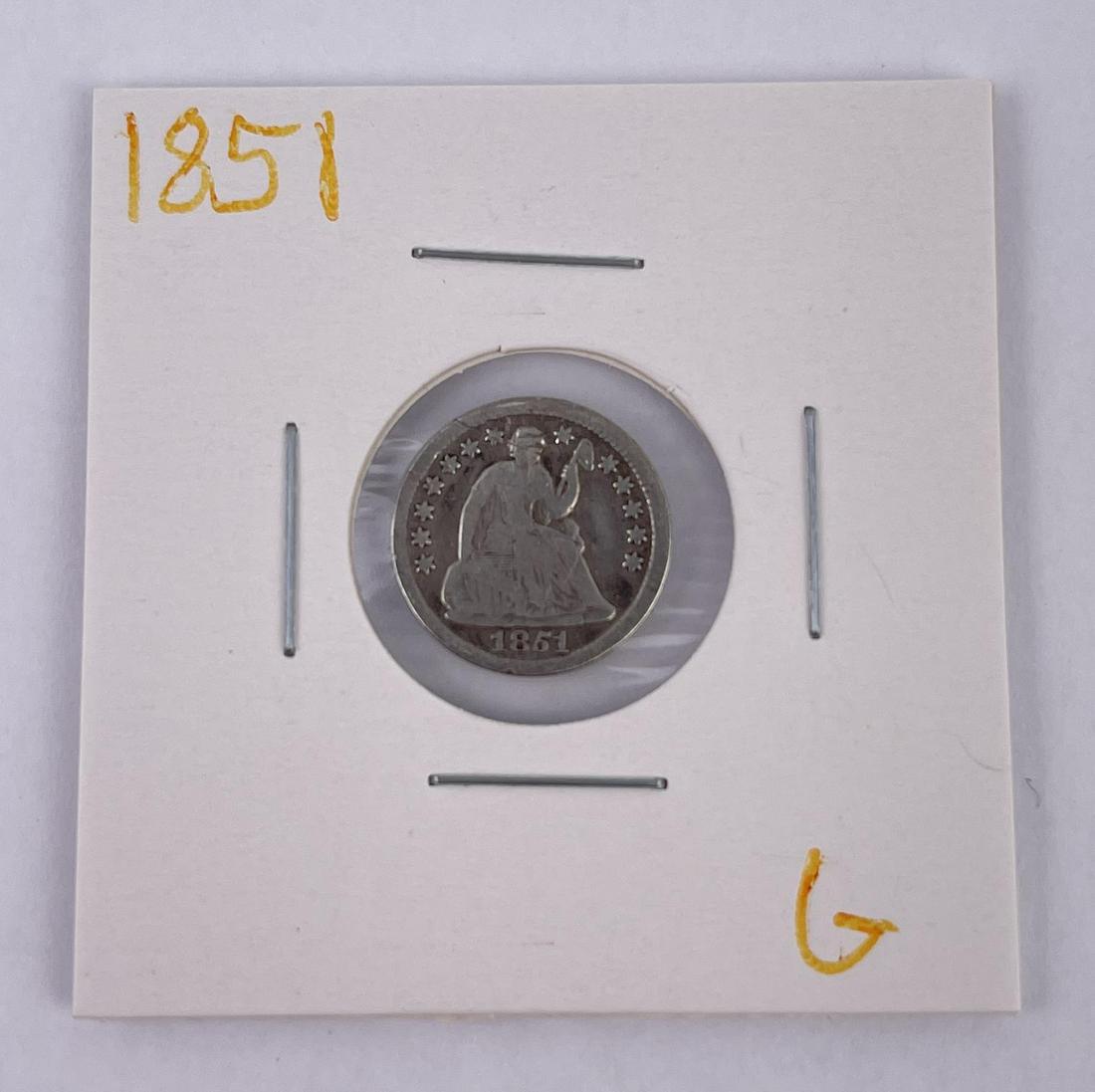1851 Seated Liberty Half Dime (1 of 3)
