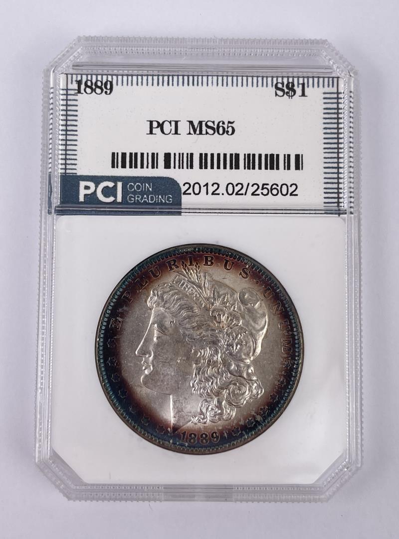 1889 PCI MS65 Toned Morgan Silver Dollar (1 of 3)