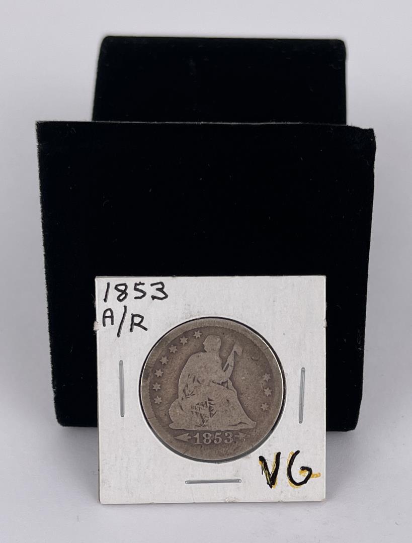 1851 Seated Liberty Quarter Arrows and Rays (1 of 3)