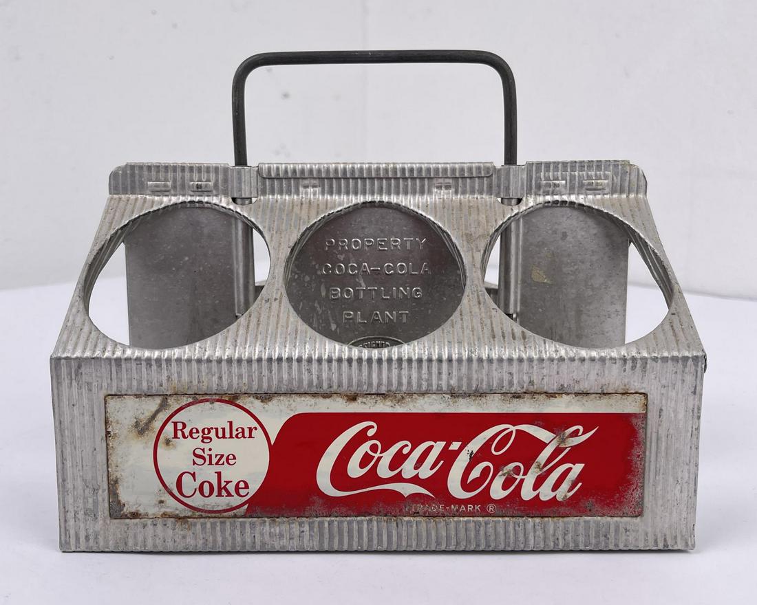 Coca Cola Metal Six Bottle Carrier: Nice example.