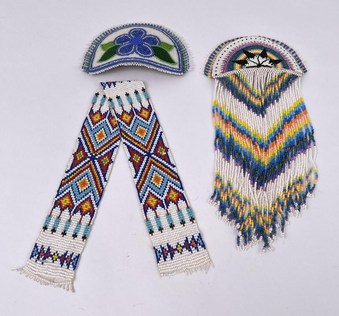 Plains Native American Indian Beaded Barrettes (1 of 12)