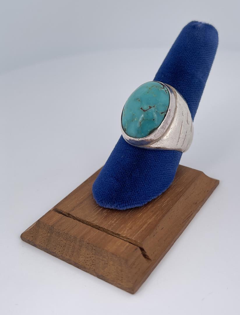 Navajo Sterling Silver Turquoise Ring (1 of 5)