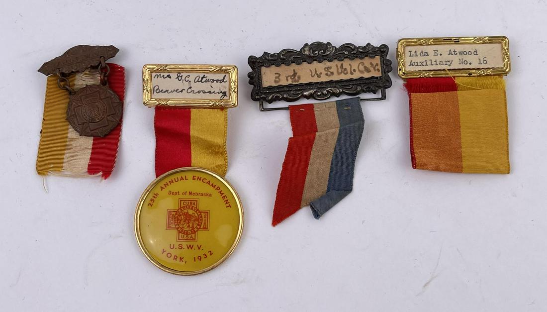 Spanish American War Veterans 3rd Cavalry Ribbons: Nice grouping.