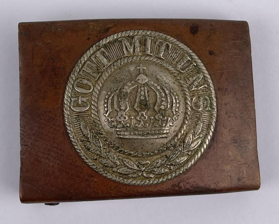 WW1 WWI Imperial German Brass NCO Belt Buckle: Nice example.