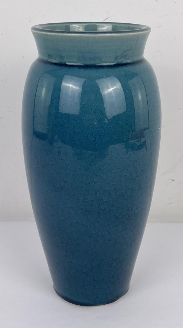 Mid Century Japanese Blue Pottery Vase Awaji (1 of 8)