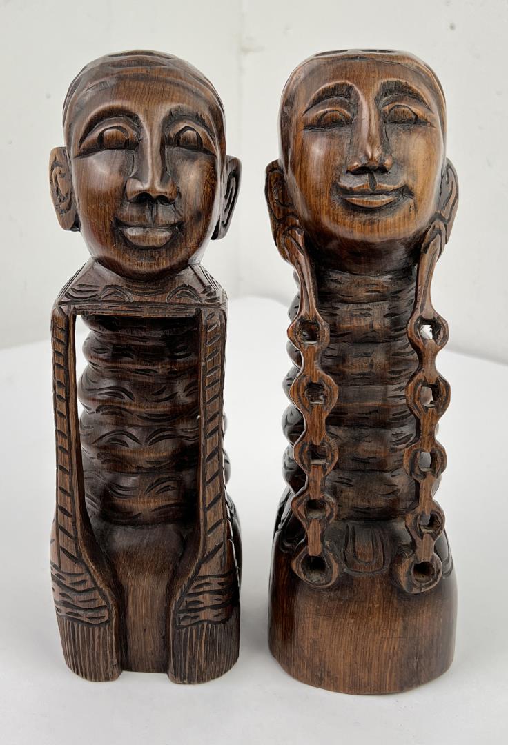 Pair of African Carved Wood Figures (1 of 8)
