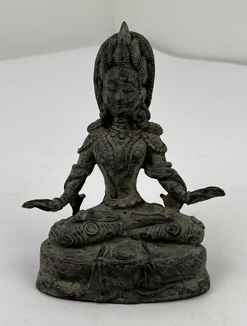 Tibetan Bronze Buddhist Deity Figure (1 of 6)