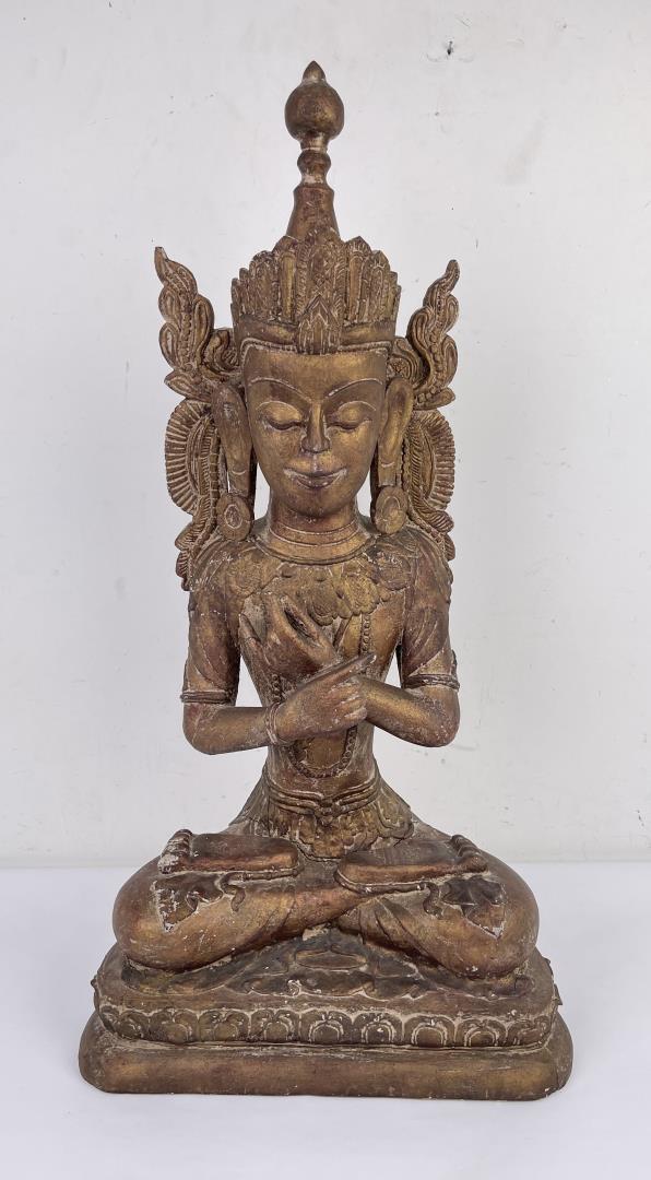 Antique Myanmar Burma Crowned Buddha (1 of 7)