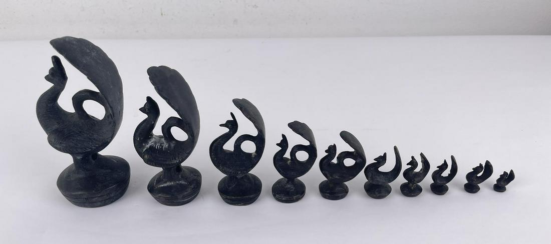 Myanmar Burma Bronze Opium Weights (1 of 5)