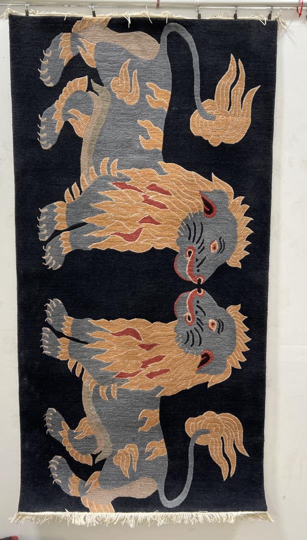 Chinese Tibetan Wool Tiger Rug (1 of 3)
