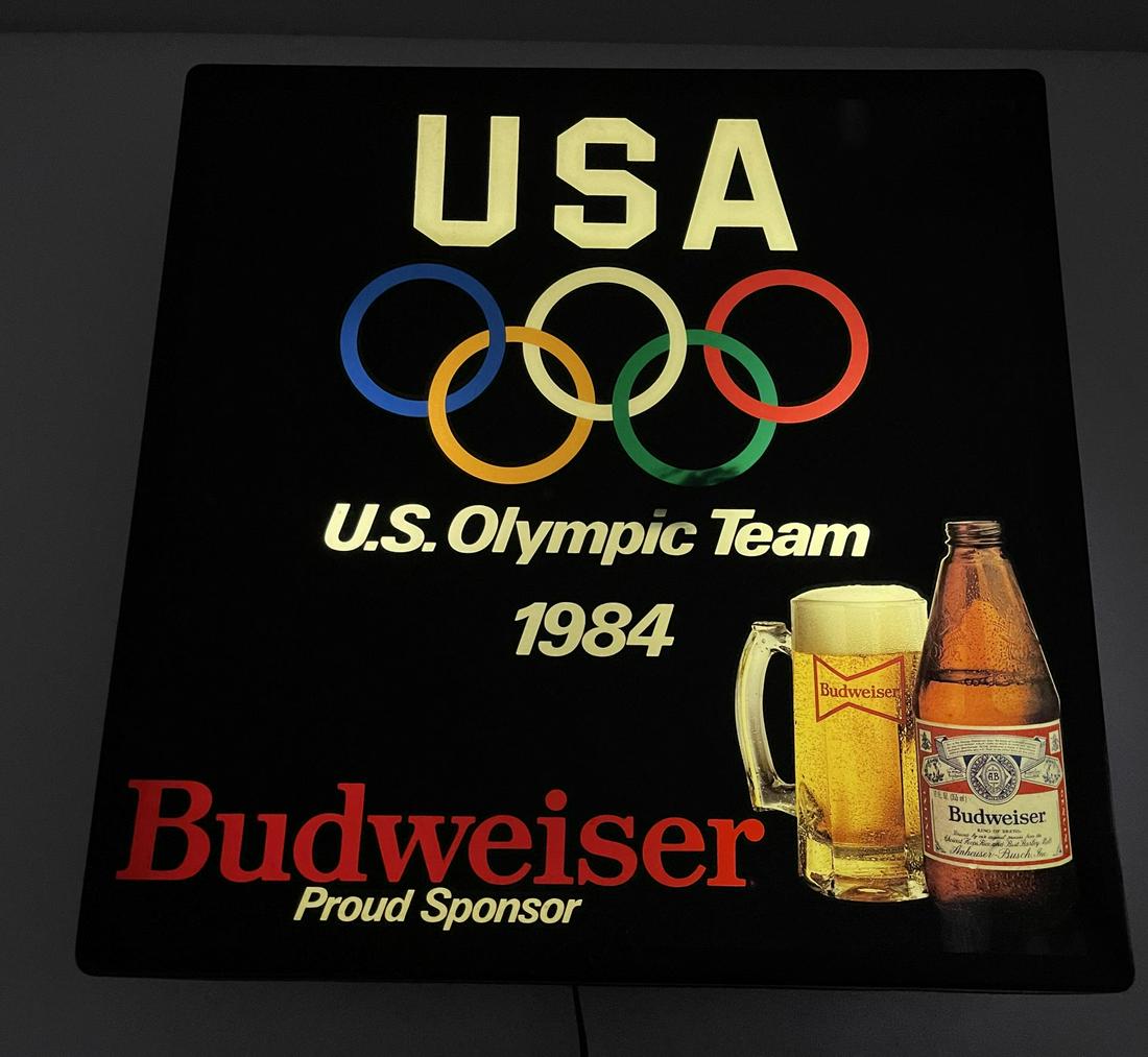Bud Light USA オリンピック 1984 ネオンライト VINTAGE BUD LIGHT 1984 USA OLYMPIC TEAM BEER LIGHT UP SIGN