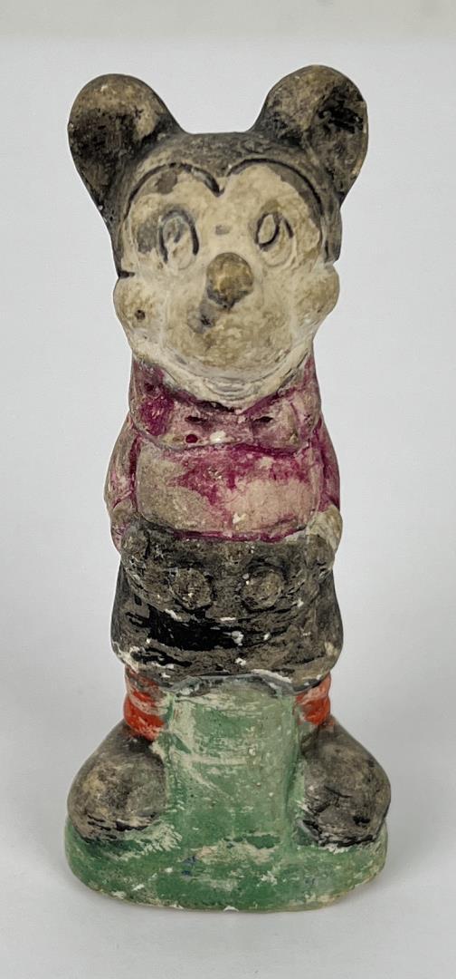 Antique Mickey Mouse Figurine: 3 3/4" tall.