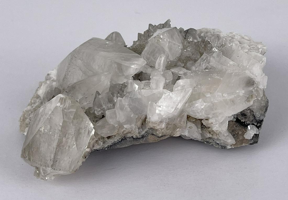Dogs Tooth Spar Calcite with Marcasite: Linwood Mine Iowa. 4" by 2 3/4" by 1 3/4".