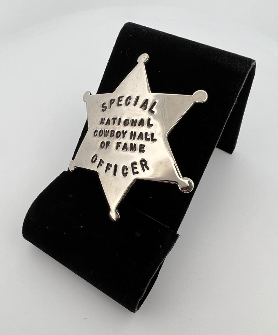 National Cowboy Hall of Fame Badge: Special Officer. 2 1/2" diameter. Provenance: Jack Ooley Collection.