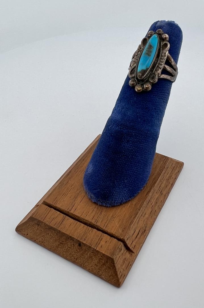 Navajo Sterling Silver Turquoise Ring (1 of 3)