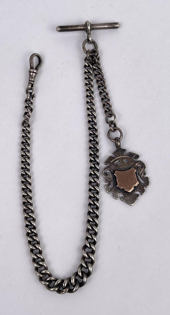Victorian Sterling Silver Pocket Watch Chain (1 of 4)