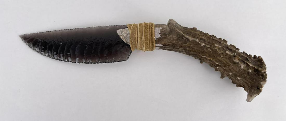 Bo Earls Handmade Obsidian Horn Handle Knife (1 of 5)