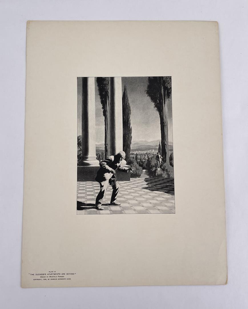 Maxfield Parrish The Duchess Apartments Are Beyond: Unusual print by the artist. 10" by 13".