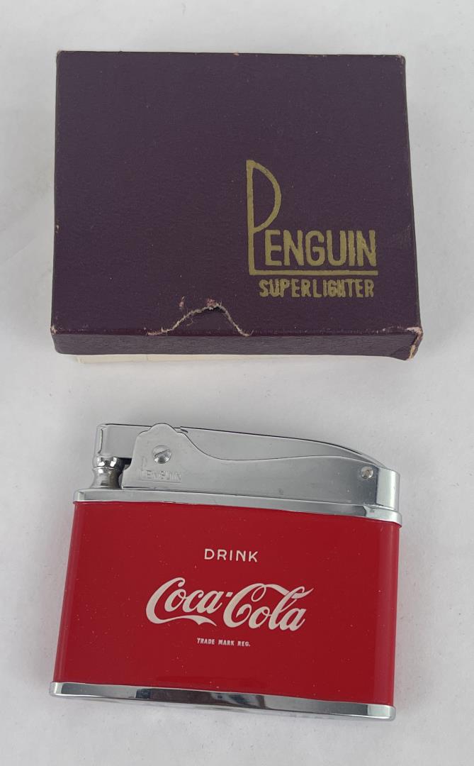 Coca Cola Penguin Super Lighter: Nice example in box.