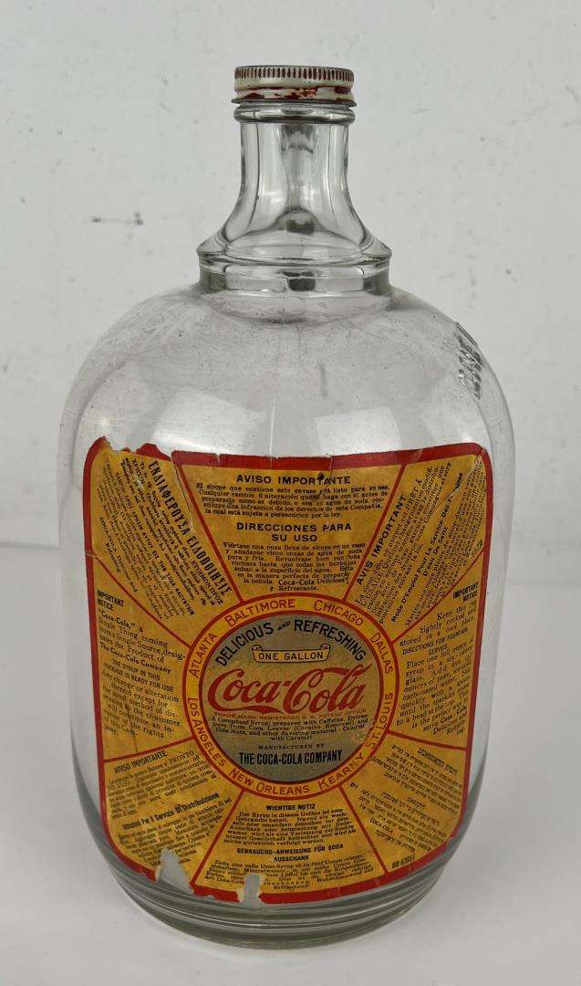 Antique Coca Cola 1 Gallon Glass Syrup Jug (1 of 2)