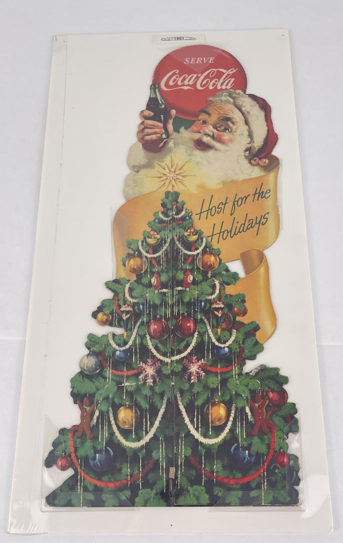 Coca Cola Cardboard Santa Store Display Sign (1 of 4)