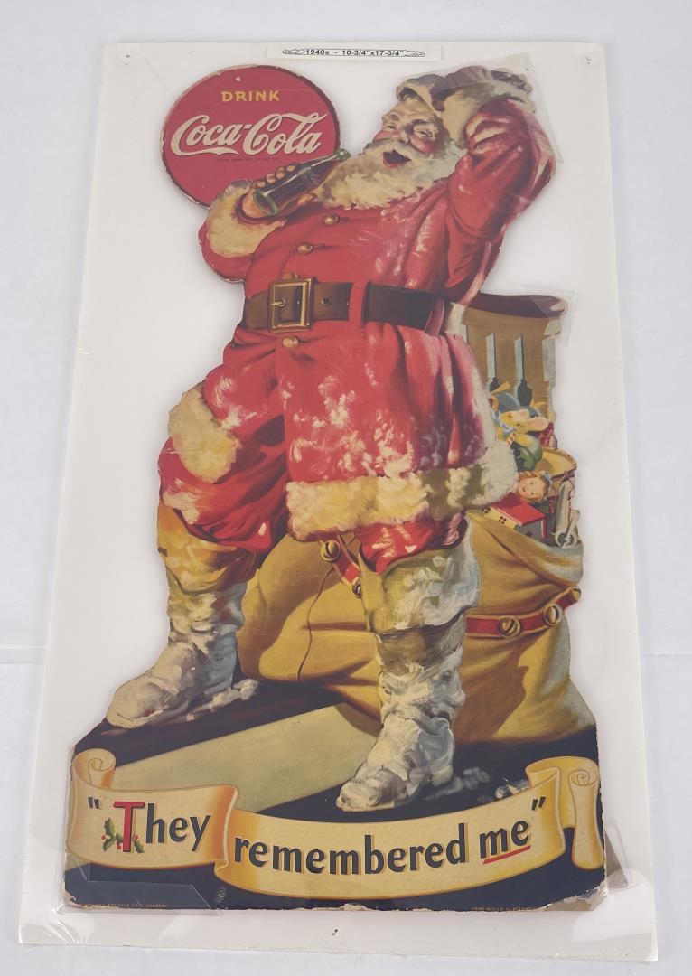 Coca Cola Cardboard Santa Store Display Sign (1 of 5)