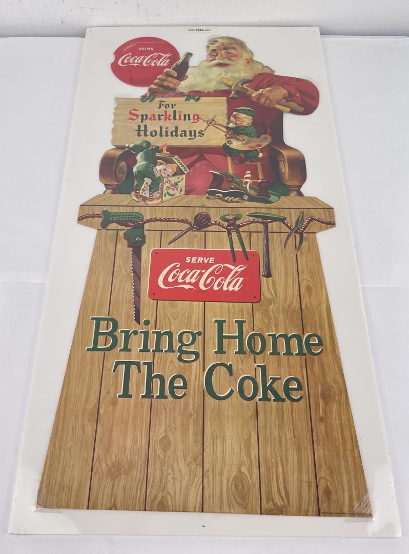 Coca Cola Cardboard Santa Store Display Sign (1 of 5)
