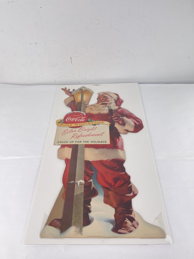 Coca Cola Cardboard Santa Store Display Sign (1 of 5)