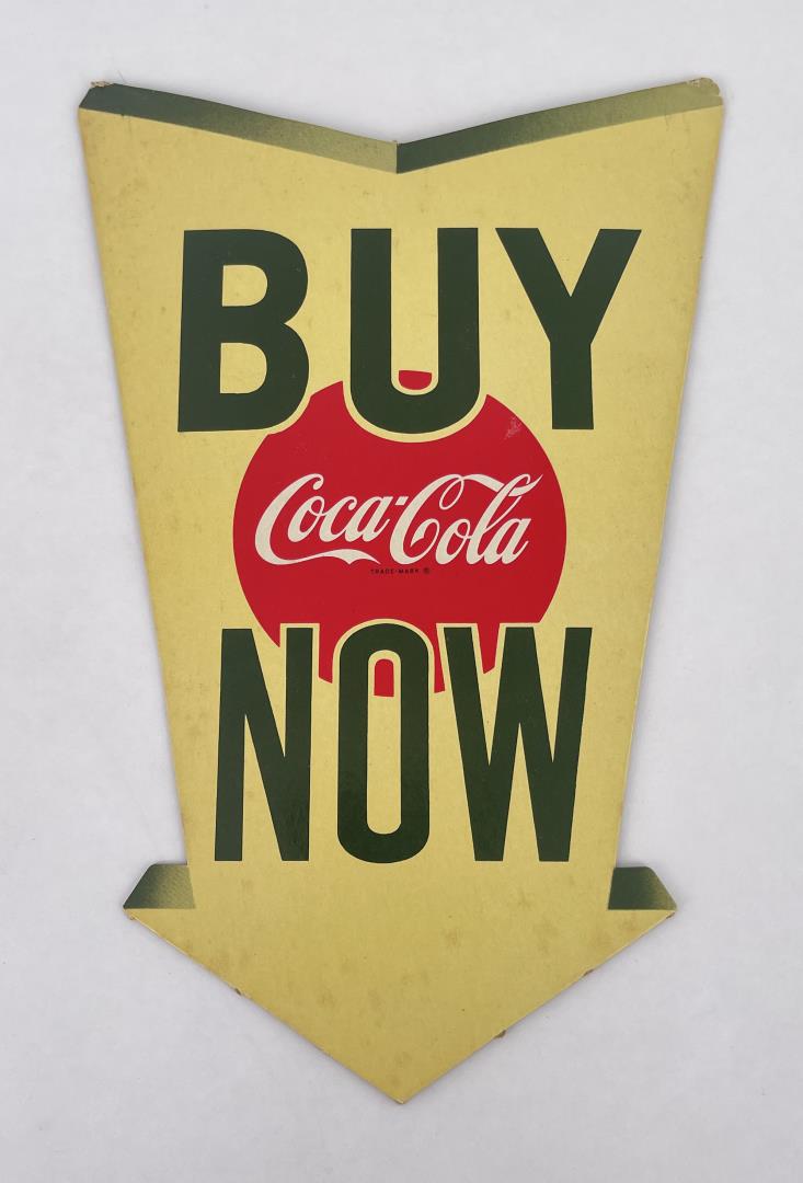 Coca Cola Cardboard Arrow Sign Buy Now (1 of 3)