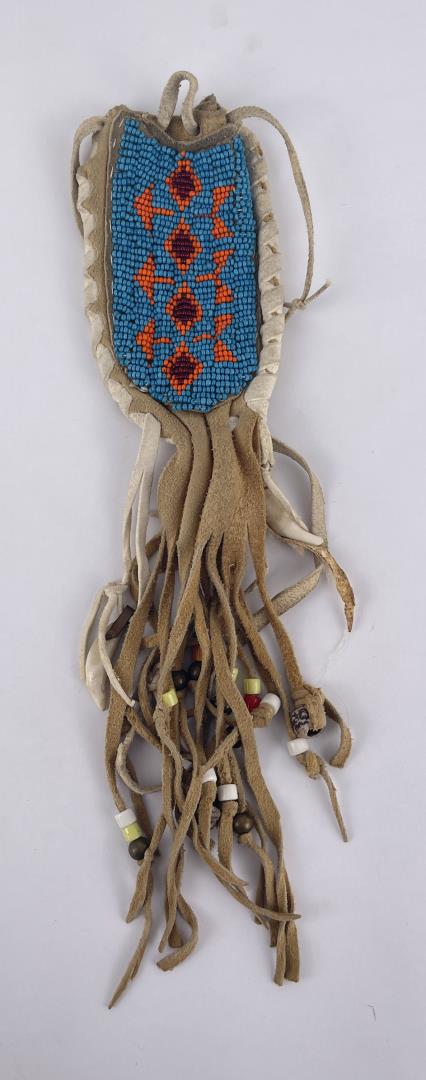 Plains Native American Indian Beaded Hair Ornament (1 of 3)