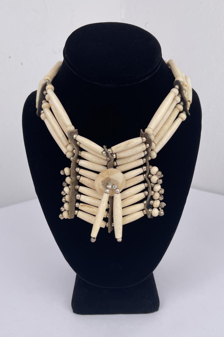 Plains Native American Indian Bone Choker: Choker and Breastplate Allard Auction Collection Inv: ZUR 43348
