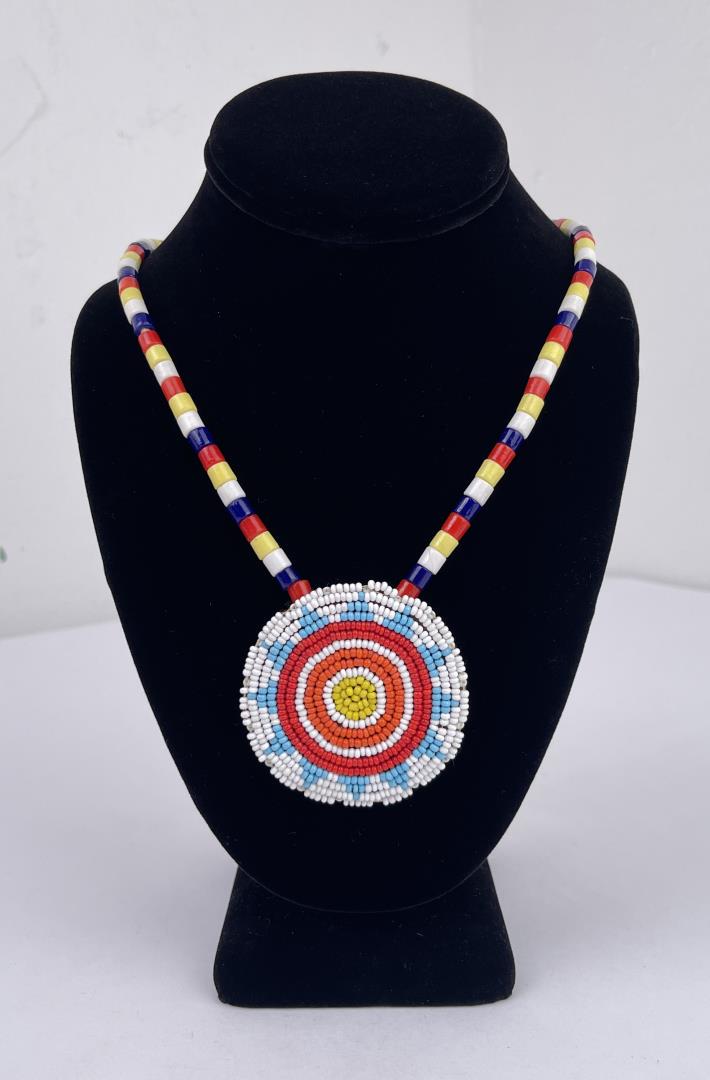 Plains Native American Indian Beaded Necklace (1 of 4)
