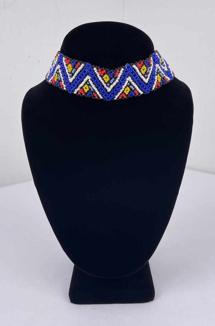 Native American Indian Beaded Choker Necklace: Nice necklace. Allard Auction Collection Inv: ZUR 43521