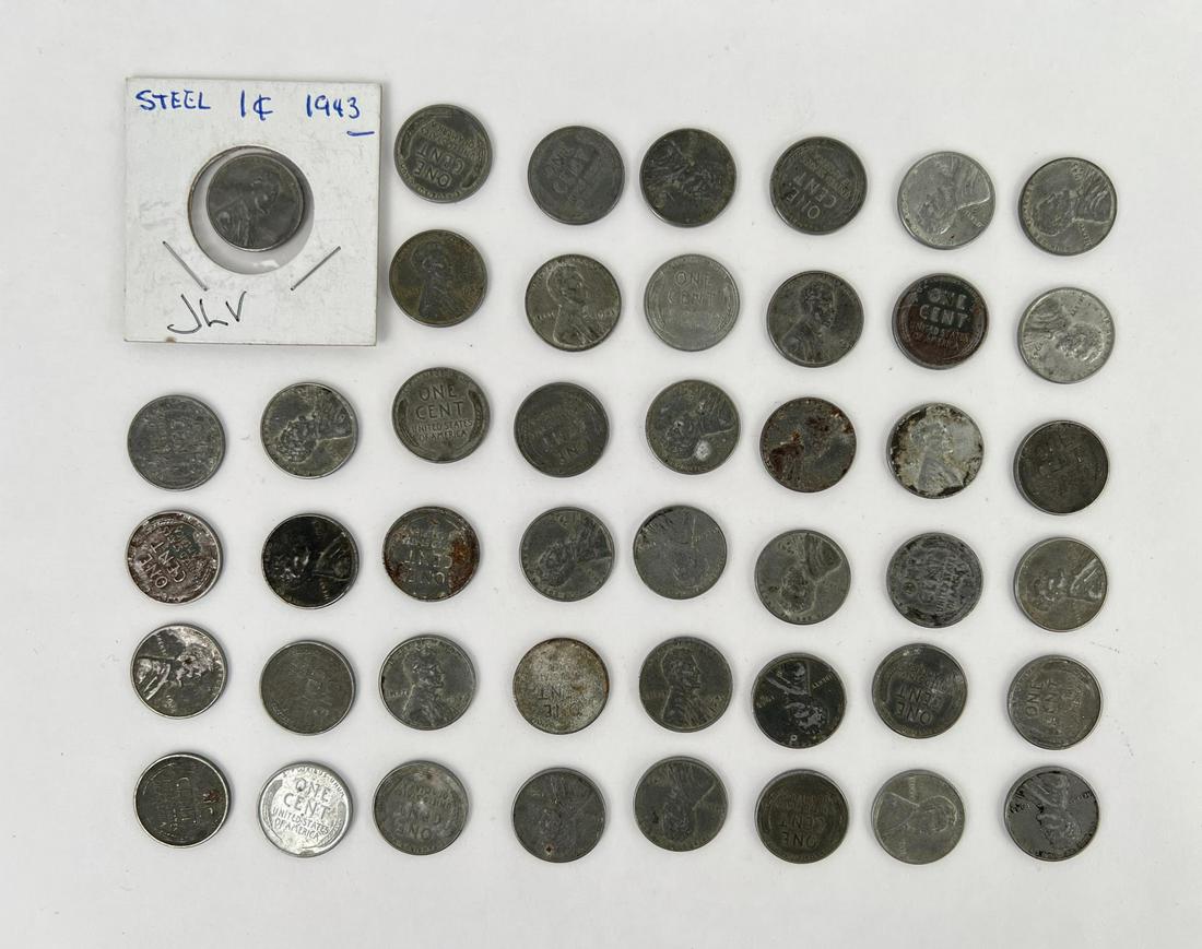 Collection of Steel Wheat Pennies (1 of 4)