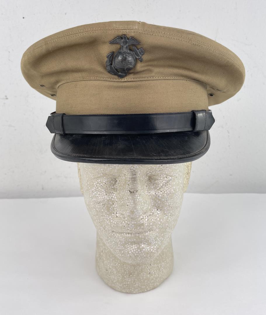 Vietnam War USMC Tan Summer Cotton Cap: Nice named Marine Corps Hat.
