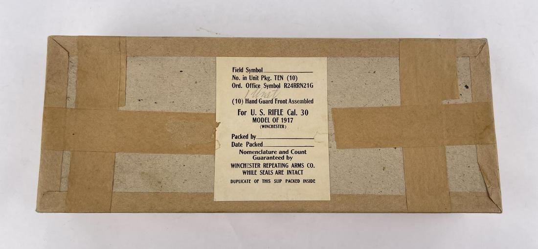 WW1 10 Winchester Model 1917 Enfield Hand Guards: Deadstock. Full box.