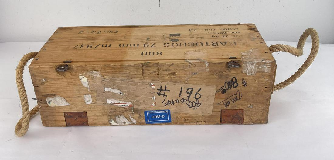 800 Rounds of Spanish 8mm Mauser Rifle Ammo: Full Crate. 800 Rounds.