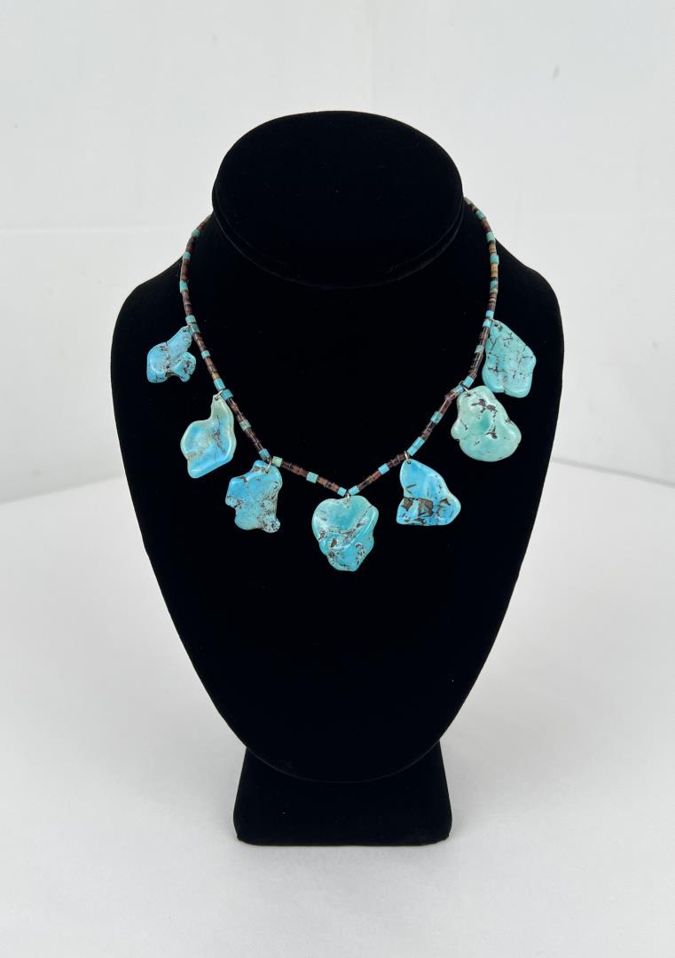 Zuni Heishi Turquoise Nugget Necklace: Nice necklace.
