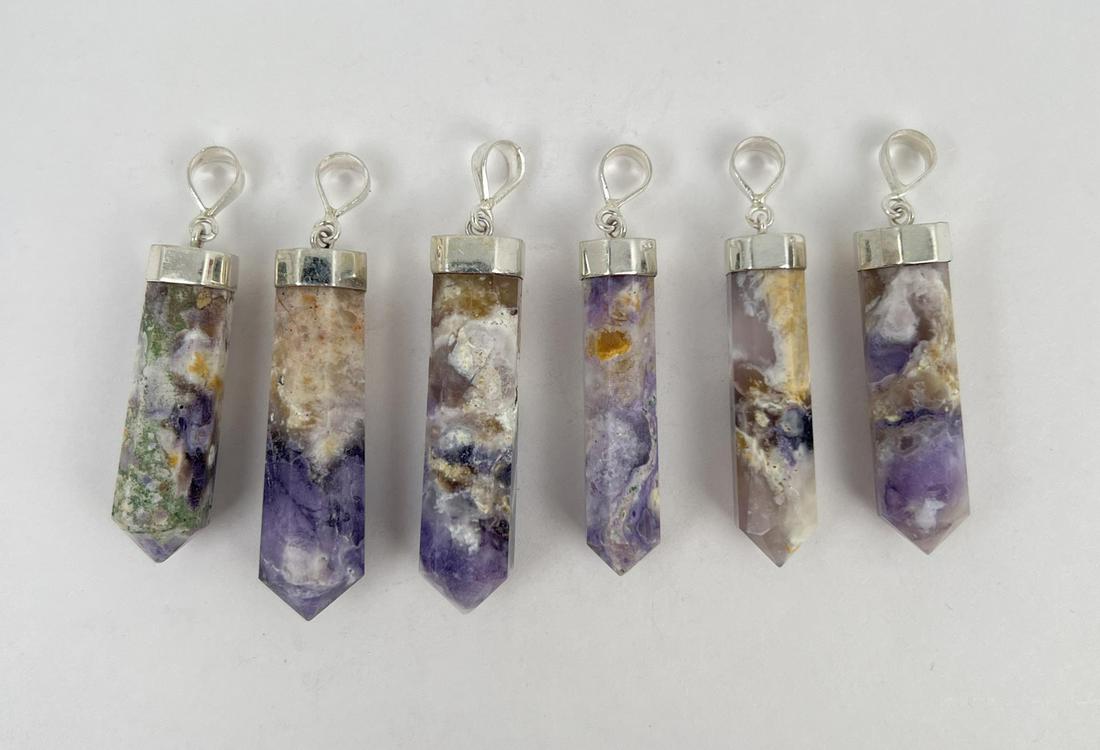 Mexican Opal Sterling Silver Necklace Pendants (1 of 5)