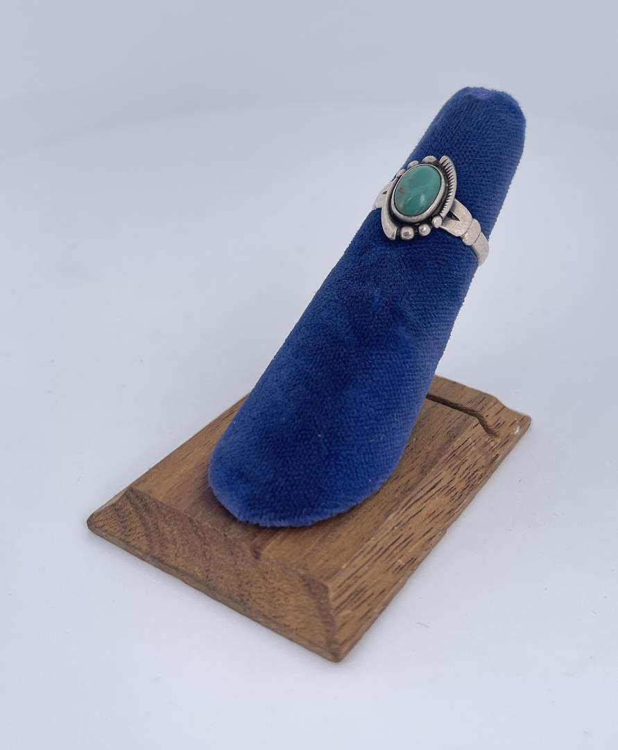 Navajo Sterling Silver Ring Bell Trading Post: Size 4