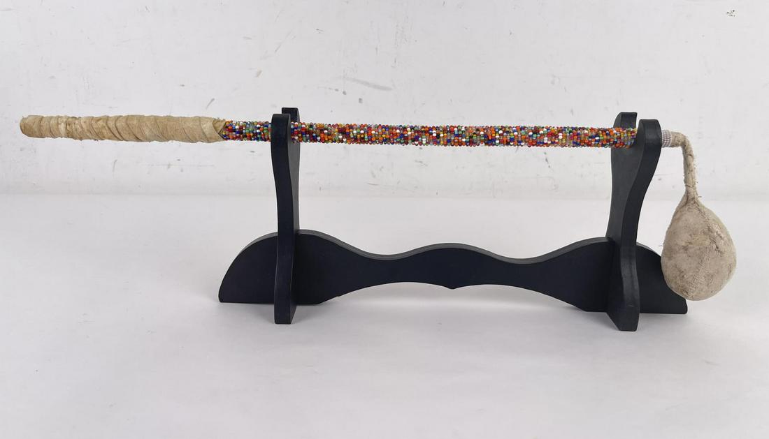 Plains Indian Beaded War Club (1 of 4)