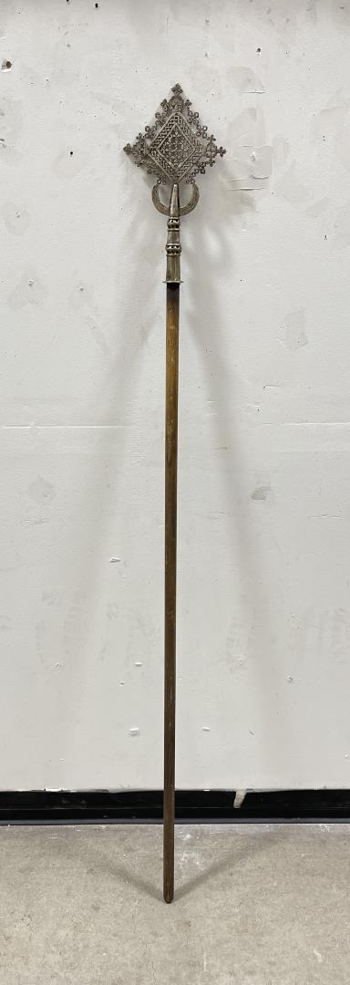 Ethiopian Processional Coptic Cross Staff (1 of 6)