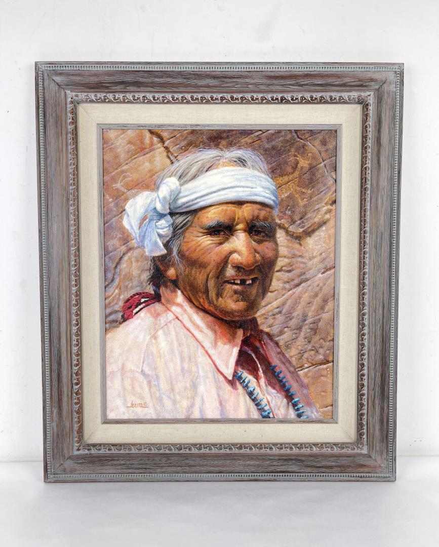 Jimmy Abeita Native American Indian Oil Painting (1 of 5)