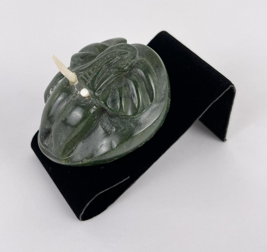 African Jade Elephant Carved Egg (1 of 9)