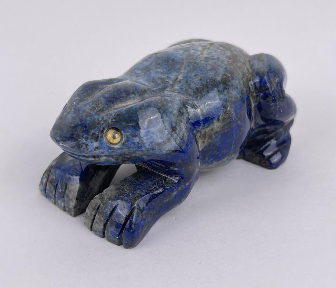 Lapis Lazuli Frog Carving (1 of 6)