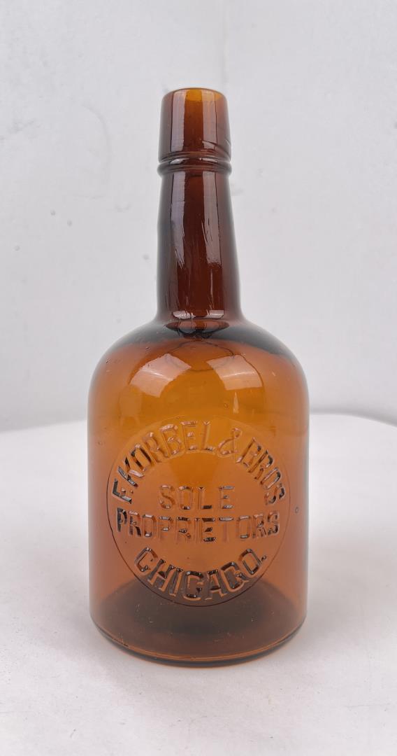 F. Korbel Chicago Whiskey Bottle: Very Scarce