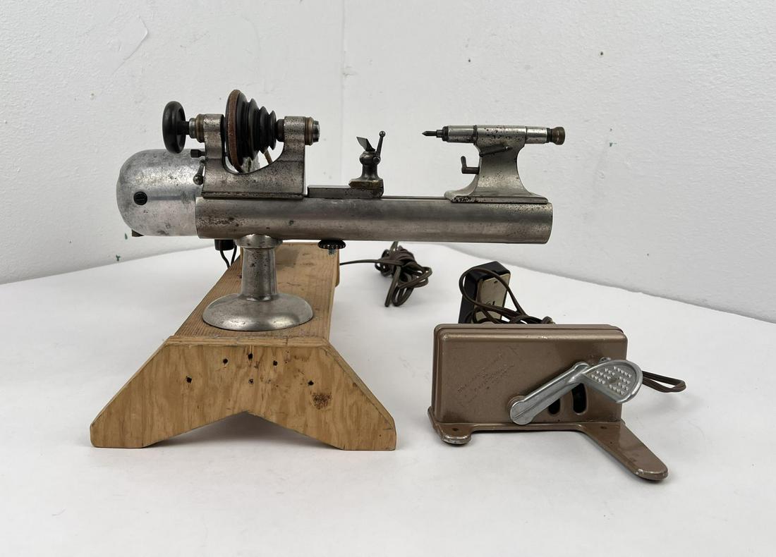 Antique G Boley Watchmakers Jewelry Lathe: Nice set.