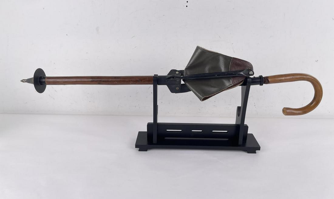 Vintage Folding Walking Stick Cane Chair (1 of 6)